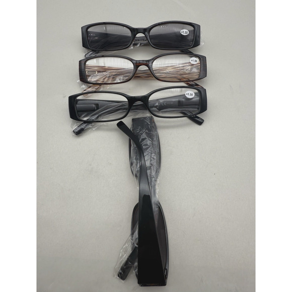 Reading Glasses 4 Pairs Ladies Fashion Spring Hinge Readers For Women +1.50 READ - Picture 4 of 7